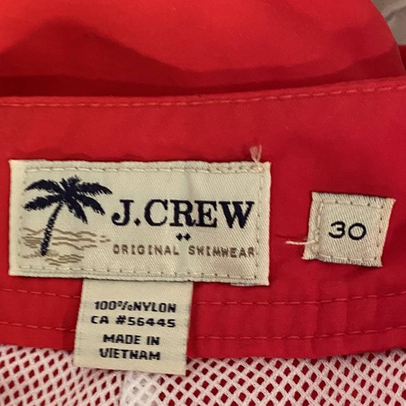 J.Crew Red and Navy Striped Swim Shorts - Picture 3 of 3